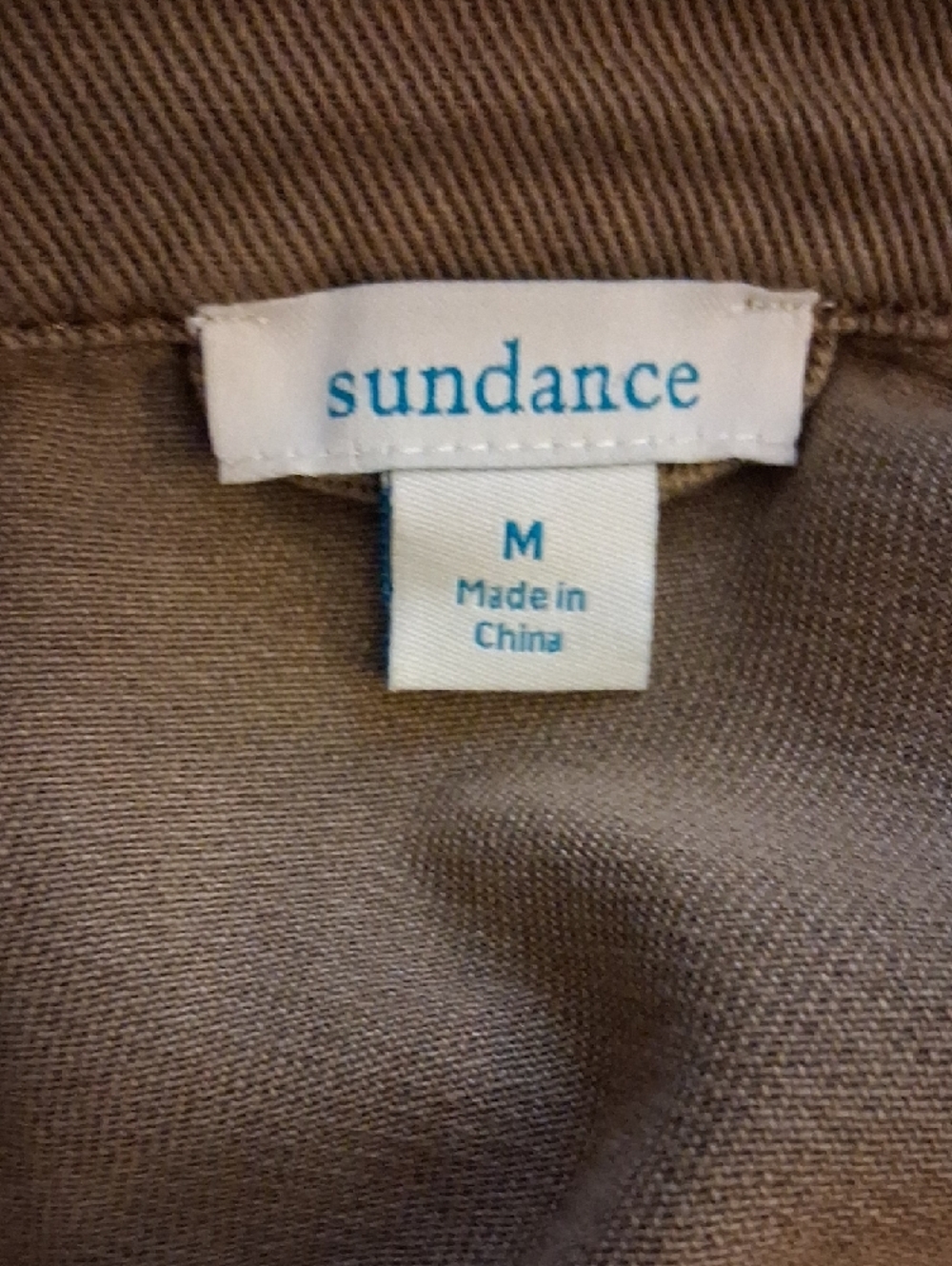 Sundance Olive Utility Jacket with Embroidered Yoke Aztec Style M - Picture 2 of 4